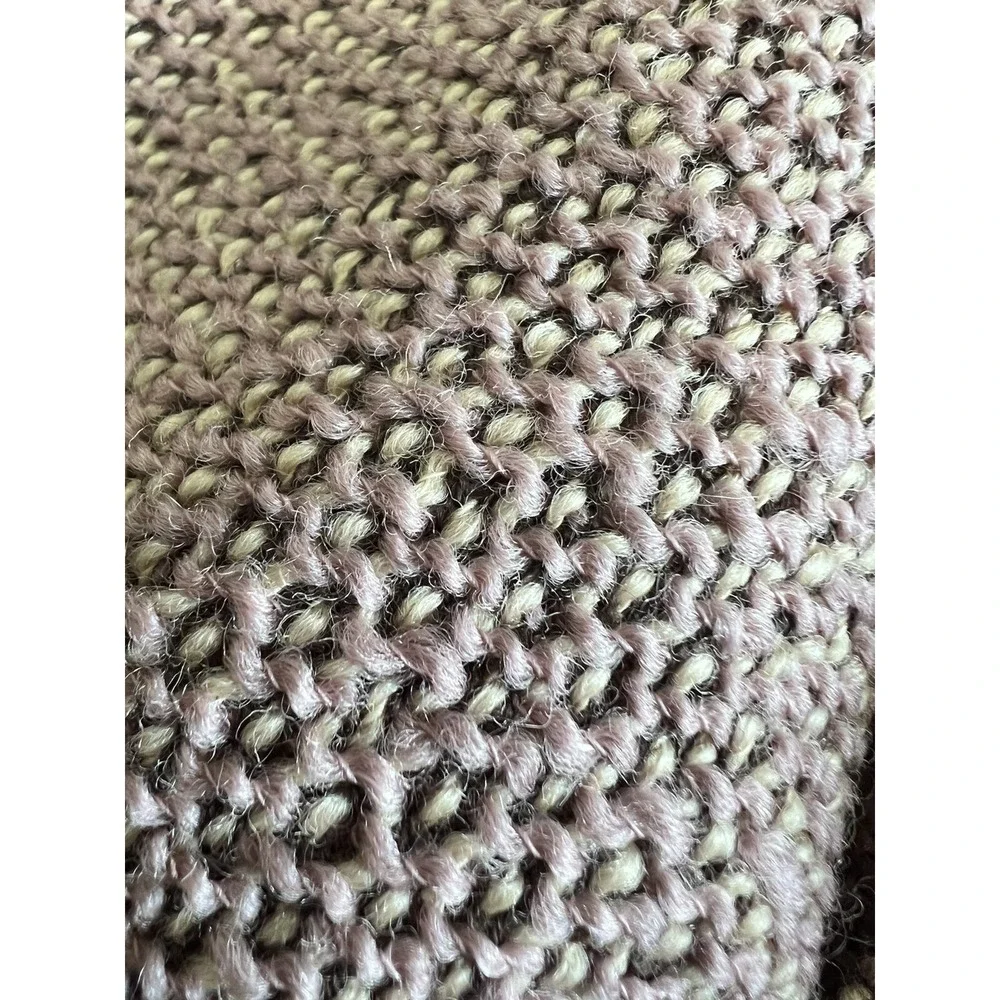 MOSCHINO PINK MAUVE WOOL KNIT TWEED FISHTAIL BACK PLEAT SKIRT SZ 6 NWT $670